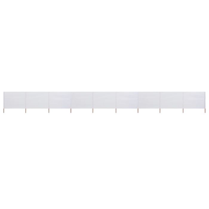 9-panel Wind Screen Fabric 1200x120 cm Sand White