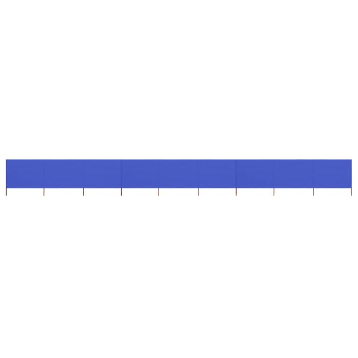 9-panel Wind Screen Fabric 1200x120 cm Azure Blue