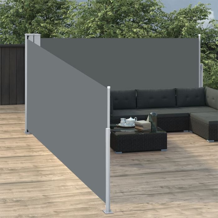 Retractable Side Awning Anthracite 100x1000 cm
