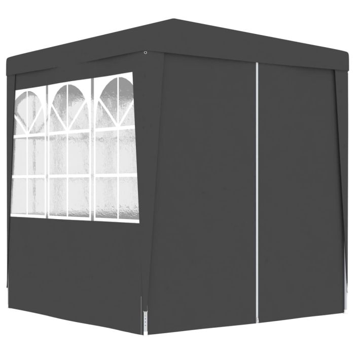 Professional Party Tent with Side Walls 2x2 m Anthracite 90 gm