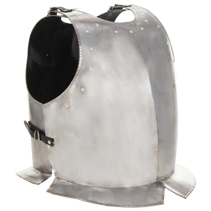 LARP Medieval Knight Body Armour Cuirass Replica - Silver Steel Halloween Costume Prop
