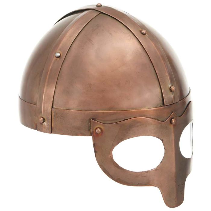 LARP Viking Helmet Replica - Antique Copper Steel Medieval Halloween Costume Prop