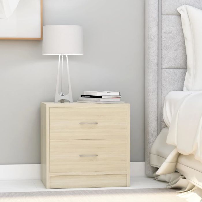Bedside Cabinets 2 pcs Sonoma Oak 40x30x40cm Engineered Wood - Marlow
