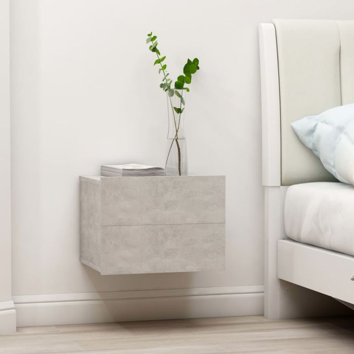 Bedside Cabinets 2 pcs Concrete Grey 40x30x30cm Engineered Wood - Kade