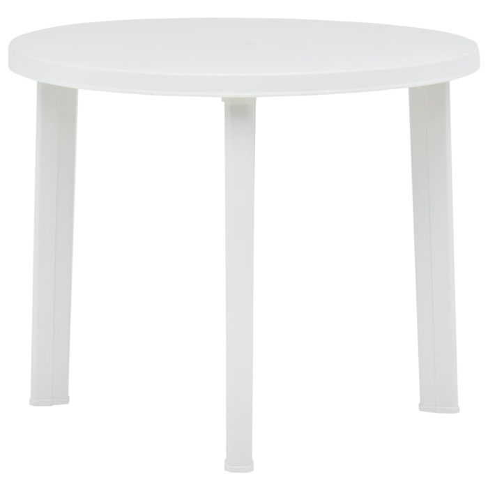 Garden Table White 89 cm Plastic
