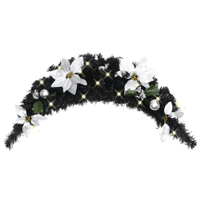 Nevis Christmas Arch with LED Lights Black 90cm PVC