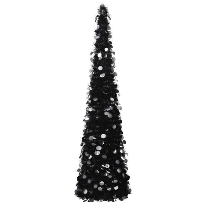 MERRIN 180cm Pop-up Artificial Christmas Tree - Black
