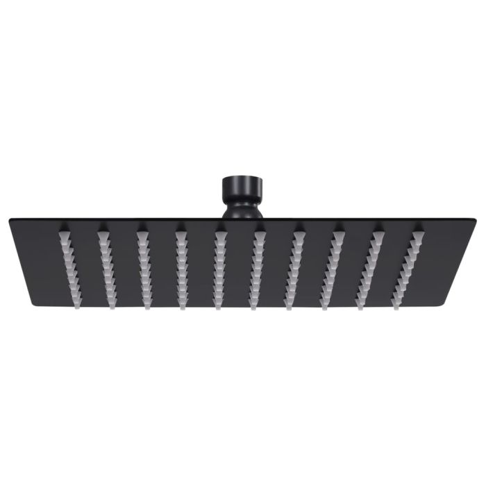 Rain Shower Head Stainless Steel 20x20cm Square Black