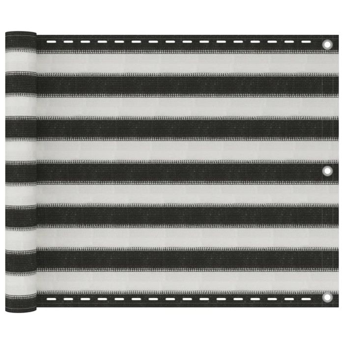 Balcony Screen HDPE 75x500 cm Anthracite and White