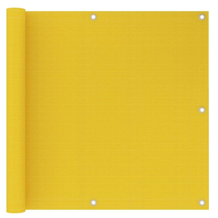 Balcony Screen Yellow 90x500 cm HDPE
