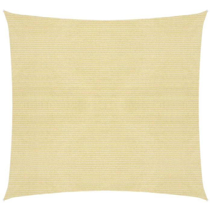 Sunshade Sail 160 g/m2 Beige 6x6 m HDPE