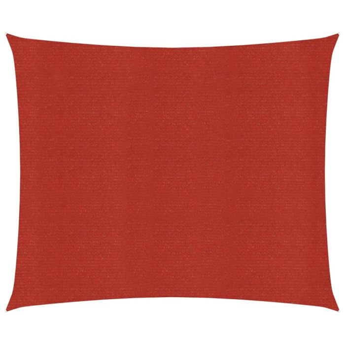 Sunshade Sail 160 g/m2 Red 3.6x3.6 m HDPE