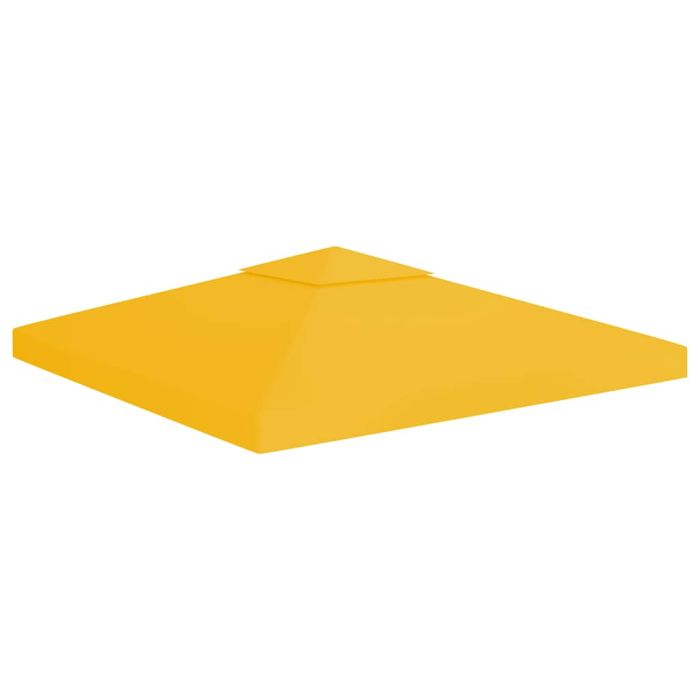 2-Tier Gazebo Top Cover 310 g/m2 3x3 m Yellow