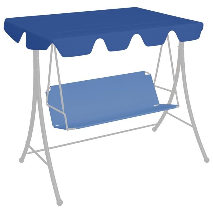 Replacement Canopy for Garden Swing Blue 150/130x70/105cm