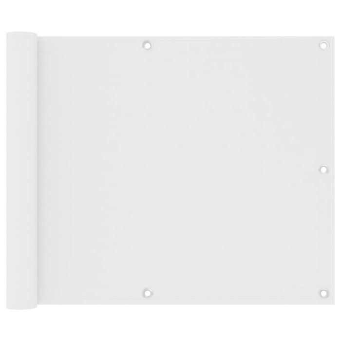 Balcony Screen White 75x500 cm Oxford Fabric