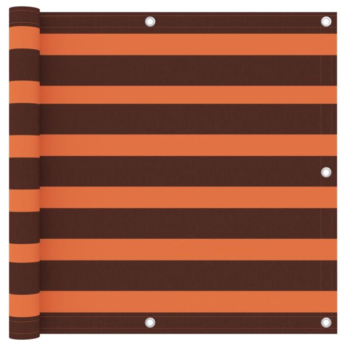 Balcony Screen Orange and Brown 90x600 cm Oxford Fabric