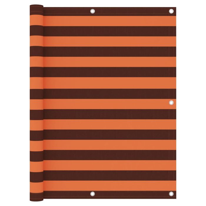 Balcony Screen Orange and Brown 120x500 cm Oxford Fabric