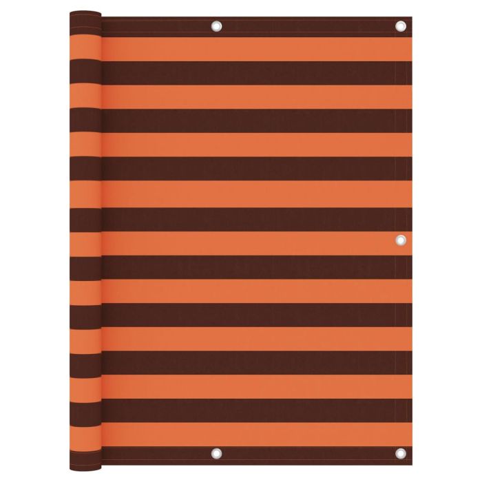 Balcony Screen Orange and Brown 120x600 cm Oxford Fabric