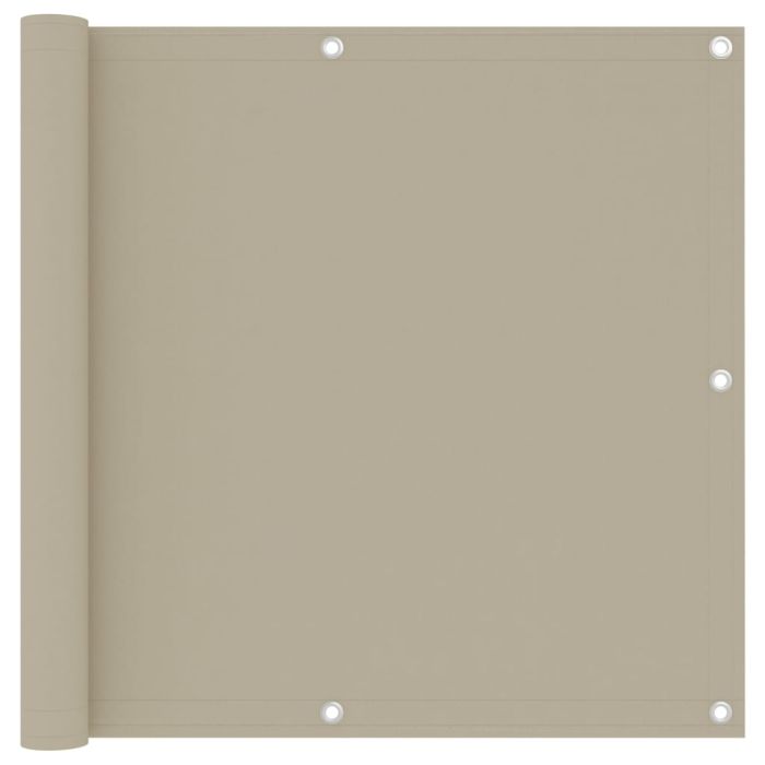 Balcony Screen Beige 90x300 cm Oxford Fabric