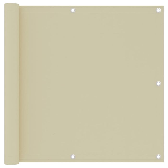 Balcony Screen Cream 90x500 cm Oxford Fabric