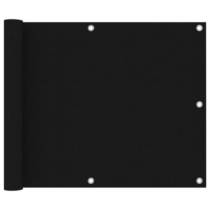 Balcony Screen Black 75x300 cm Oxford Fabric