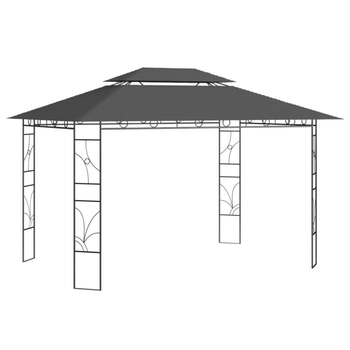 Gazebo 4x3x2.7 m Anthracite 160 g/mÂ²