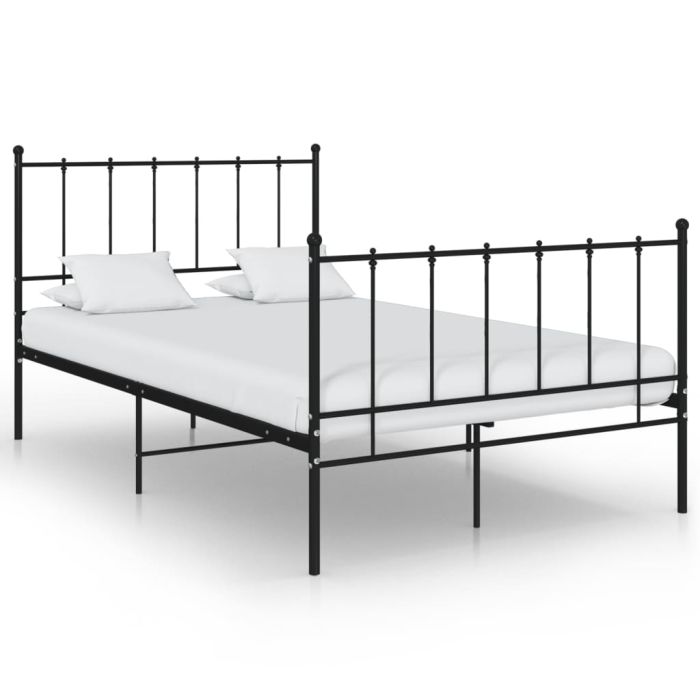 Bed Frame Black Metal 120x200 cm