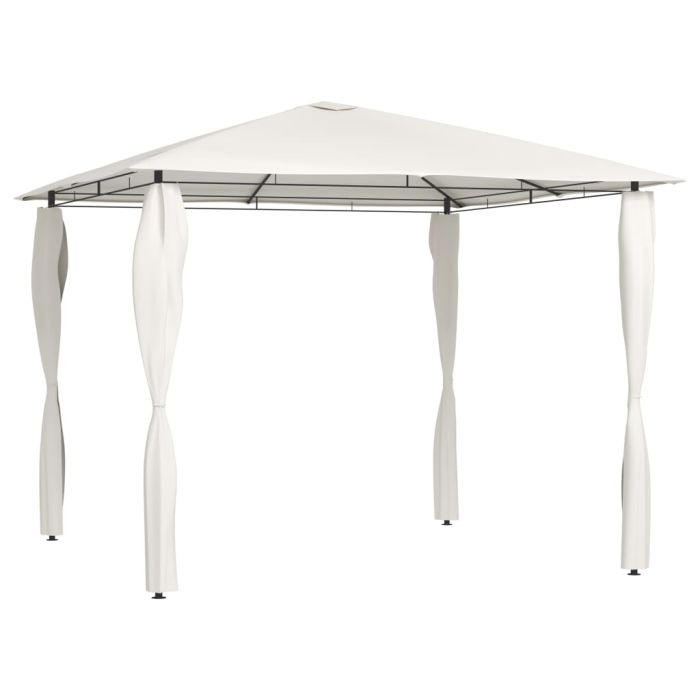 Gazebo with Post Covers 3x3x2.6 m Cream 160 g/m2