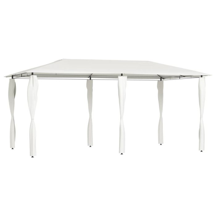 Gazebo with Post Covers 3x6x2.6 m Cream 160 g/m2