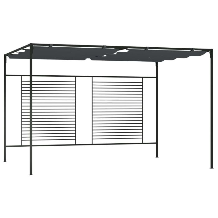 Gazebo with Retractable Roof 4x3x2.3 m Anthracite 180 g/mÂ²