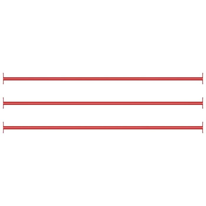 Turning Bars 3 Pcs 125cm Steel Red