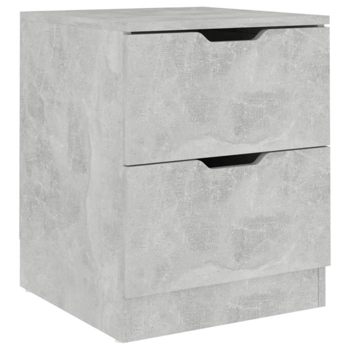 Bedside Cabinet Concrete Grey 40x40x50cm Engineered Wood - Mabei