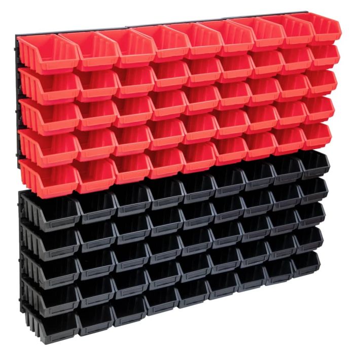 Storage Bin Kit with Wall Panels Red and Black
