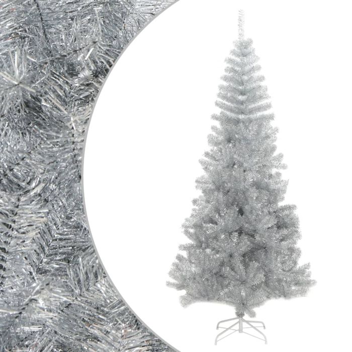 NIVLEN Artificial Christmas Tree with Stand Silver 240 cm PET