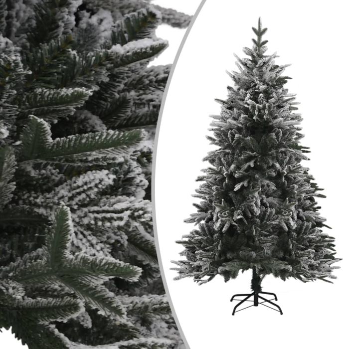 Artificial Christmas Tree with Flocked Snow Green 180cm