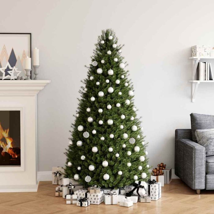 LUMIYA 100 Piece Christmas Ball Set White
