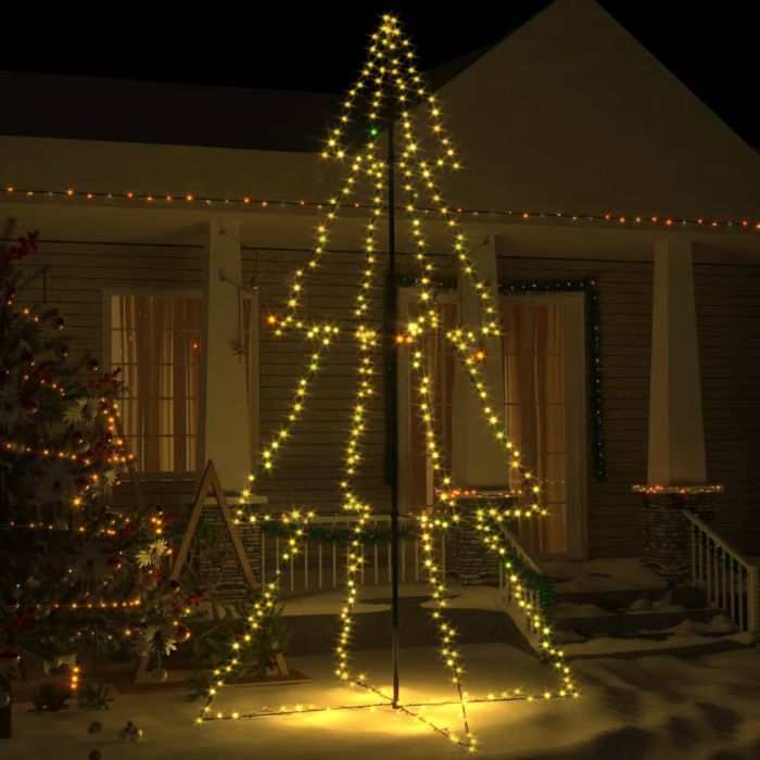 Nevis Christmas Cone Tree 360 LEDs Indoor Outdoor 143x250cm
