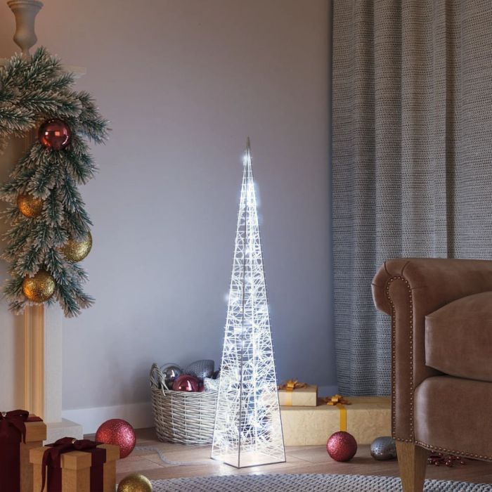 Acrylic Decorative LED Light Cone - Cold White