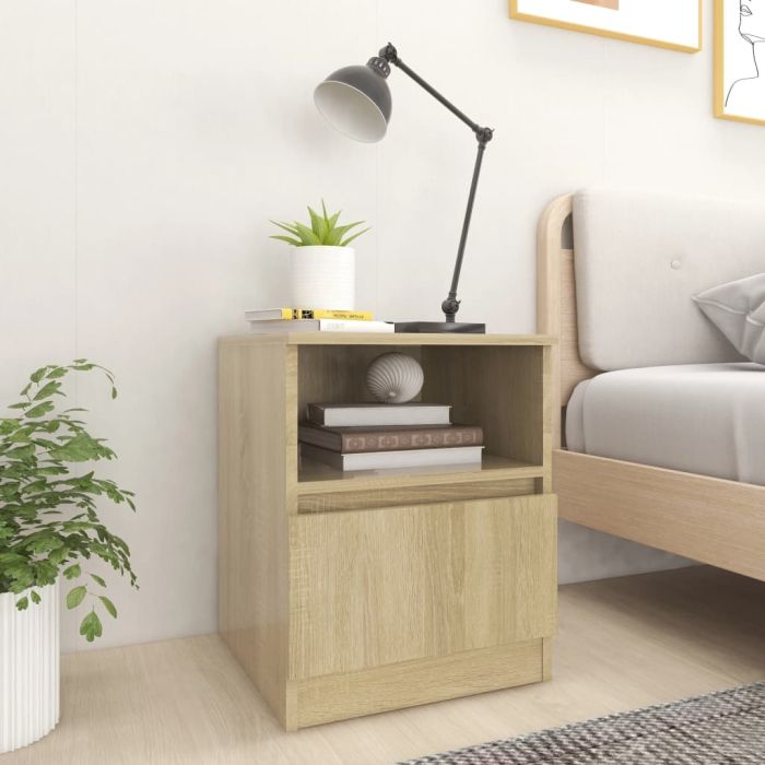 Bed Cabinet Sonoma Oak 40x40x50cm Engineered Wood