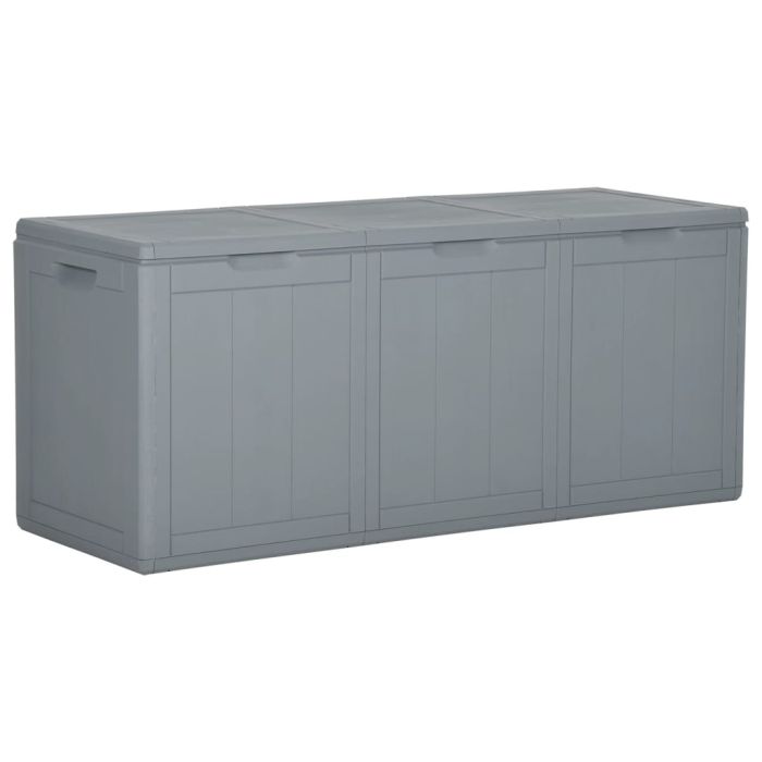 Garden Storage Box 270L Grey PP Rattan