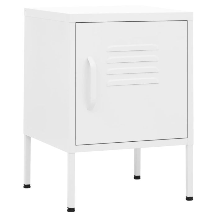 Nightstands 2 pcs White 35x35x51cm Steel - Chen