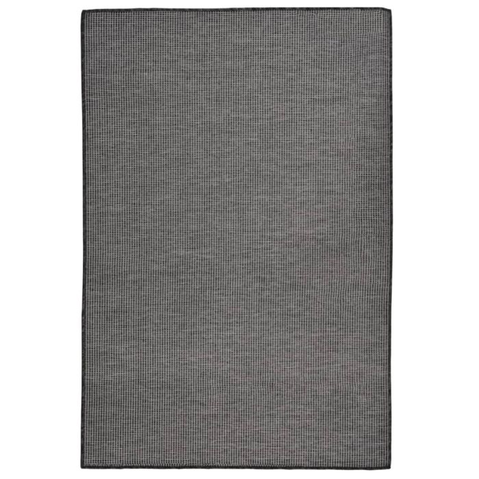 Outdoor Flatweave Rug 120x170cm Grey