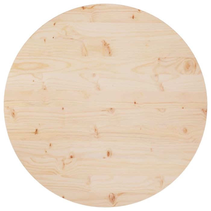 Table Top Ã˜80x2.5 cm Solid Wood Pine