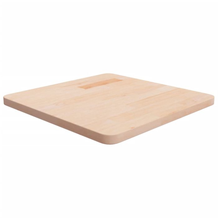 Square Table Top 50x50x2.5cm Untreated Solid Wood Oak