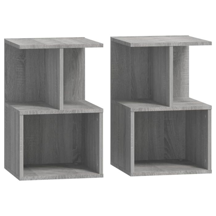 Bedside Cabinets 2 pcs Grey Sonoma 35x35x55cm Engineered Wood