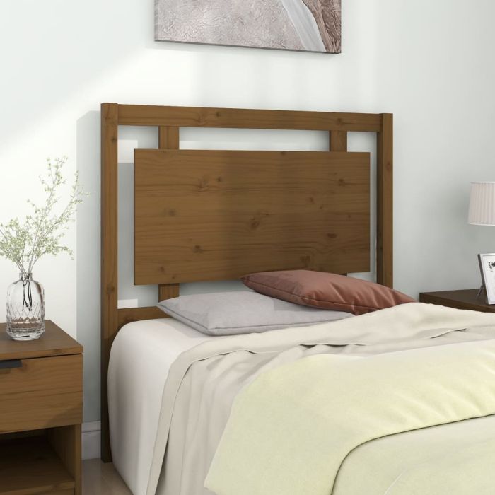 Bed Headboard Honey Brown 95.5x4x100 cm Solid Pine Wood