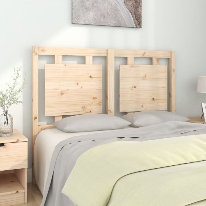 Bed Headboard 125.5x4x100 cm Solid Pine Wood