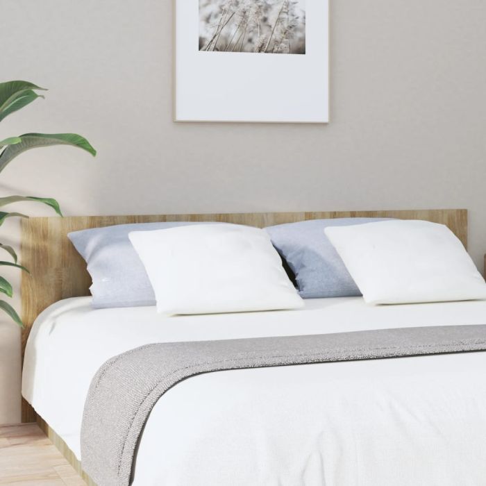 Bed Headboard Sonoma Oak 200x1.5x80cm Engineered Wood