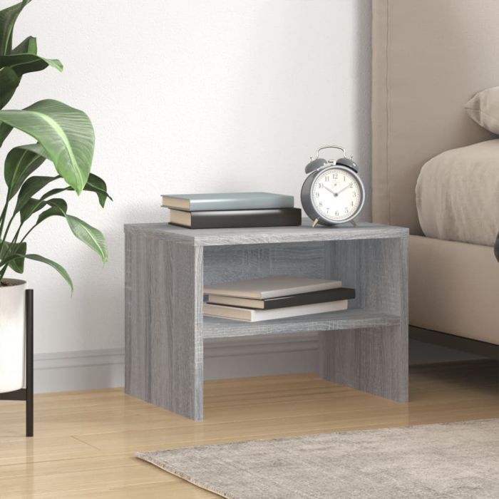 Bedside Cabinet Grey Sonoma 40x30x30 cm Engineered Wood