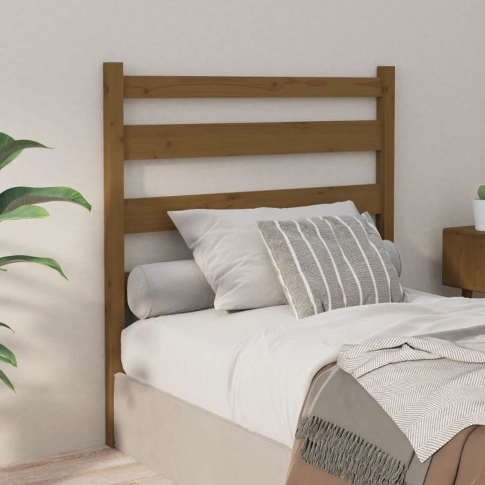 Bed Headboard Honey Brown 81x4x100 cm Solid Wood Pine